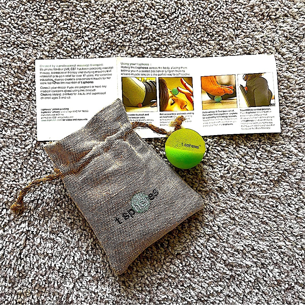 t spheres Pure Relief Massage Ball for circulation, tension, & immunity